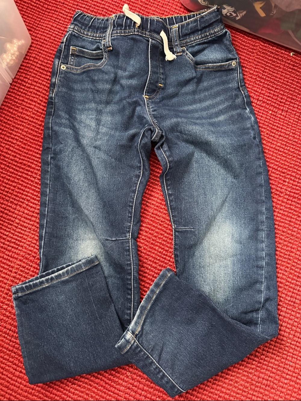 GAP Boys Blue Denim Jogger Jeans with Drawstring